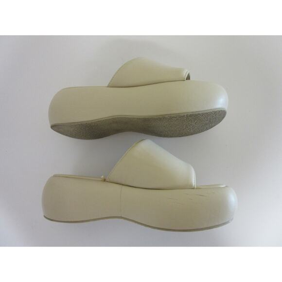 ZARA Beige Platform 39 Slip On Slides Open Toe Sandals - Picture 8 of 9